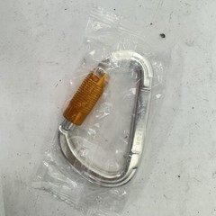 VFWW UIAA Locking Carabiner Set of 5 Silver Orange 25kN Climbing Rescue New