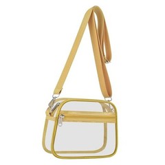 Clear Bag for Stadium Events Clear Sports Fan Handbags Purses with Small Gold