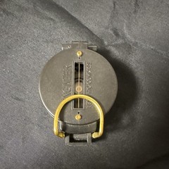 Academy Lensatic Lightweight Compass Black with Gold Trim for Hiking