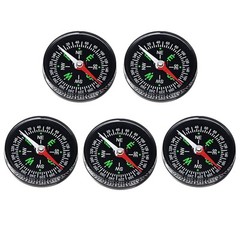 40mm Mini Compass [5PCS] – Pocket Oil Filled Small Compass Bulk – [Black]