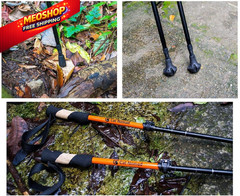 Monfasye Trekking Poles Tips, Rubber Hiking Sticks End Caps Large, 6 Pieces