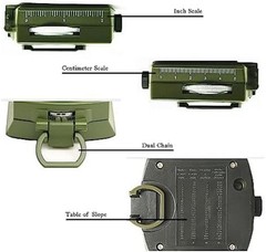 Waterproof Multipurpose Survival Camping Hiking Compass Geological Digital Comp