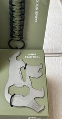 Berkshire Outdoor Trekking Set 6 In 1 Bear Tool Water Bottle Carabiner Key Chain
