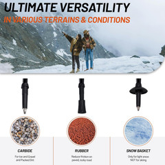 Carbon Fiber Trekking Poles Ultra Strong Lightweight Collapsible Hiking Poles EV