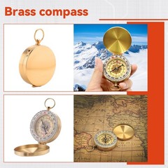 1X(Classic Brass Watch Camping D4C3)6519
