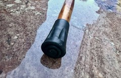 47.5”- Hand Carved -compass End- Hiking Stick – Walking Cane – Grip Wrapped-tip
