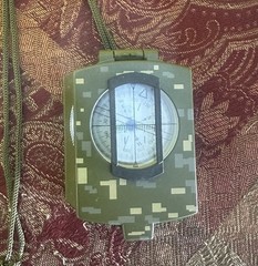 SE Military Lensatic And Prismatic Sighting Survival Emergency Compass And Pouch