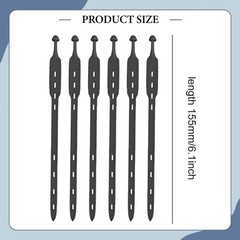 6Pcs Pole Strap Hiking Pole Fasteners Portable Flexible Adjustable Holes for