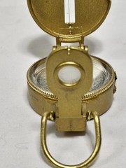 Vintage Fox Engineer Metal Directional Compass Precise Navigation Tool Gold Tone