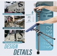 Ta-Da Chair Trekking Hiking Folding Walking Stick w/Seat 34.2” OPENBOX MSRP $180