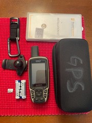 Garmin GPSMAP 65 GPS hand held receiver.