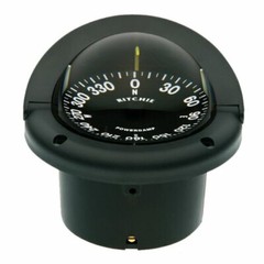 Ritchie Helmsman Flush Mount Compass 3.75 In PowerDamp Flat Dial Black HF742