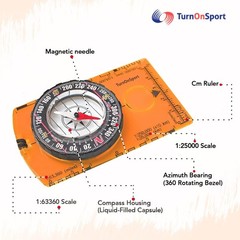 Accurate Acrylic Baseplate Compass with Lanyard – Essential for Outdoor Survival