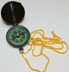 OD Plastic case Directional Magnetic Compass on lanyard each E8849