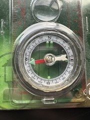Coleman Map Compass -in & mm Scale With Cord New In Package – Liquid Leaked