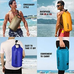 Dry Bag Waterproof, 2L//10L/20L/30L/40L Floating and Lightweight 5L Sky Blue