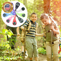 Mini Compass for Kids Compass Keychain，Button Compass Bulk Kit，Paracord Hiking S