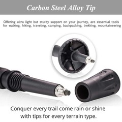 2X Trekking Poles Walking Hiking Sticks Adjustable Anti-shock Nordic Alpenstock