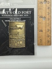 Vintage Bent’s Old Fort Hiking Staff Medallion • Bronze • Unopened • 1990’s