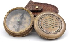 RII Pocket Brass Compass, Nautical Navy Compass for Camping, Travelling, Hiking,