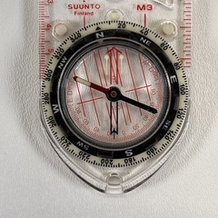 Suunto Finland M-3 Field Compass Clear Plastic Baseplate Hiking Orienteering