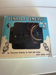 Black Engineer Pocket Lensatic Compass In A Box , Made In Japan