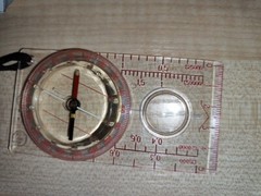 USSR Soviet Sporting Liquid Scout Compass with Magnifier Ruller Kompass , NEW