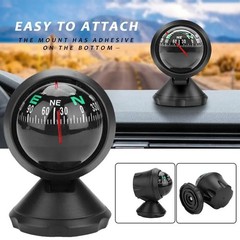 Share Compass for Car with Bottom Stick Car Compass Ball,Adjustible and Night Vi