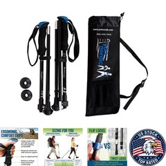Ultralight Collapsible Hiking Poles – Travel Ready with Rubber Feet & Carry Bag