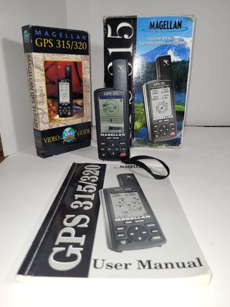 Magellan GPS 315 12 Channel GPS Navigator w/ Box & Manuals W/VHS – Tested Works