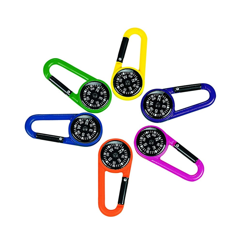 Fun Express Plastic Compass Clips (1 Dozen) Party Favors, Outdoor Toys,…
