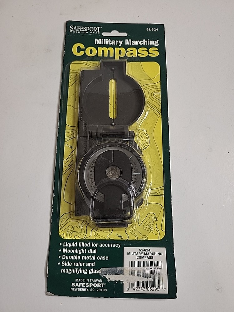 SAFESPORT Outdoor Gear Map Compass NEW CAMPING HIKING BACKPACKING NAVIGATION