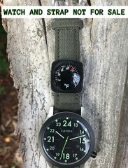 Slip-on Wrist Easy to Read Dial Thermometer for Watch Band or Paracord Bracelet