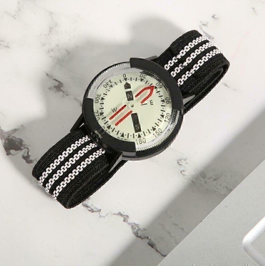 Portable Wrist Watch Compass Pocket Waterproof for Outdoor Camping Hiking Diving