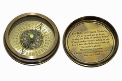 Handmade Brass Victorian Pocket Compass Nautical Vintage Decor Gift for Hiking