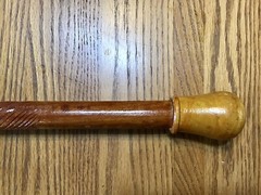 Stout KNOB HANDLE SOLID WOOD CARVED STAFF WALKING STICK CANE