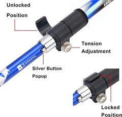 Travel-Friendly Trekking Pole – Lightweight & Foldable 13.4″ for Easy Carrying
