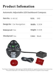 Dashboard Mount Auto Automobile Automotive Vehicle Car Boat Ball Compass Liquid
