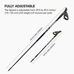 Speed Model, Swift Nordic Aluminium Walking Poles, Ultralight Adjustable, Flu…