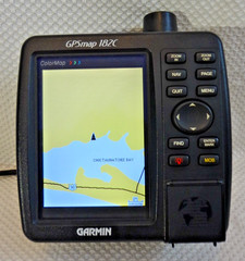 GARMIN GPSMAP 182C MARINE CHART PLOTTER FISHFINDER GPS w PWR MOUNT COVER ANTENNA