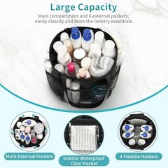 Mesh Shower Caddy Medium (9.1″L x 8.3″W x 9.8″H) B# Black with Phone Pouch