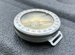 Vintage Silva Globe Trotter Aluminum Wrist Compass, 62, Patent 2136970, Sweden