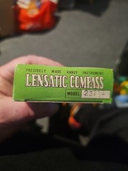 Vintage Lensatic Compass, Model 680 liquid filled for use on land/water NOS