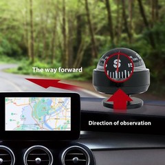 Adjustable Compass For Car Dashboard Self Adhesive Auto Dashboard Compass Ball