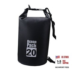 Dry Sack/Floating Waterproof Bag 2L/5L/10L//30L for Boating, 20L Black