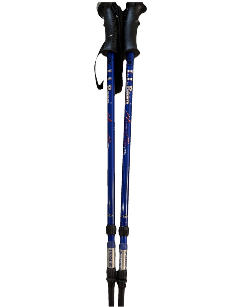 LL Bean Mountain Trek P3 4-Season 7075 Aluminum Steel Lock Poles Trekking 43″