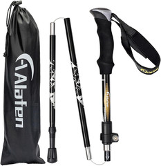 Aluminum Collapsible Ultralight Travel Trekking Hiking Pole for Men and Women (F