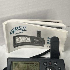 GARMIN GPS II Plus Handheld GPS + Manual + Case + Tested + Works Great!!!