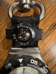 TOMAX Clip-On Compass North Jersey 1895 Japan Mvt w/ Tachymeter & Mini Strap