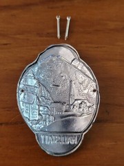 Hallstatt Austria HIKING WALKING STICK MEDALLION BADGE- New UNUSED RARE